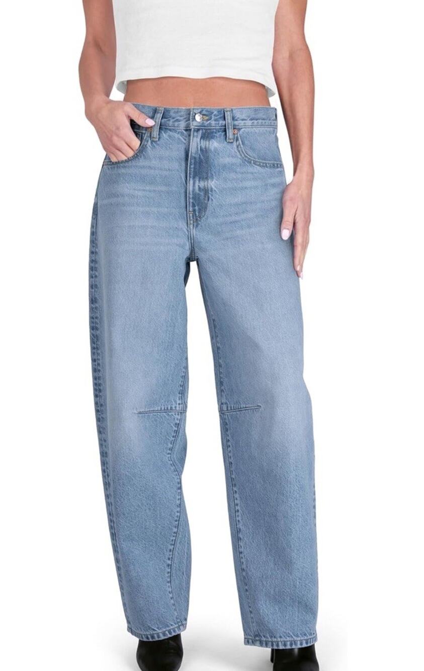 NEW Cake The Label Womens Barrel Jeans Baggy Wide Leg 31 X 30
